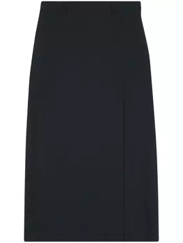 Balenciaga юбка строгого кроя с разрезом, черный