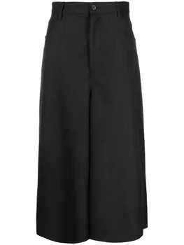 Balenciaga укороченные брюки широкого кроя, черный