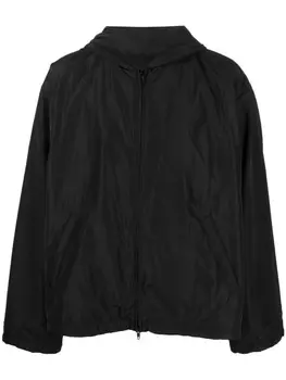 Balenciaga ветровка с капюшоном и логотипом, черный