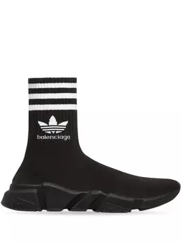 Кроссовки Balenciaga х Adidas Speed, черный/белый