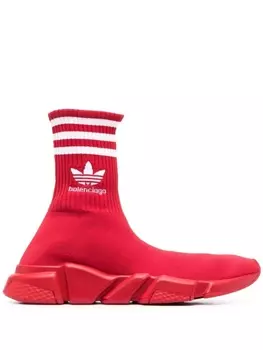 Balenciaga высокие кроссовки Speed из коллаборации с adidas, красный