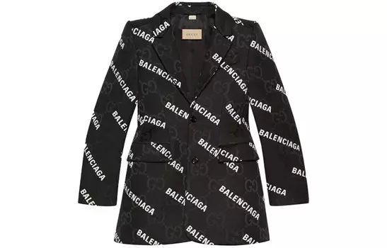 Balenciaga X Куртка Мужская Черная Gucci, черный