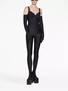 Balenciaga жаккардовый топ-корсет, черный