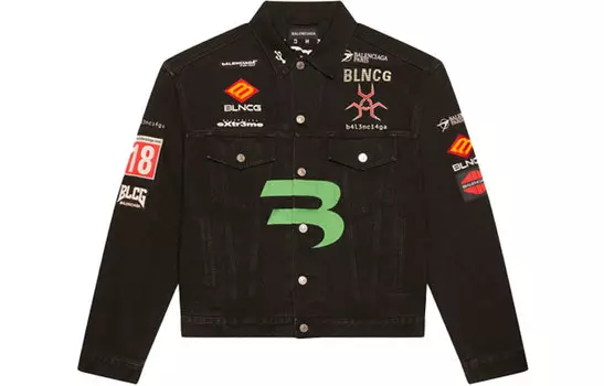 Женская джинсовая куртка Balenciaga, черный