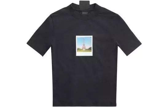 Футболка женская Balenciaga Paris By Day, черный