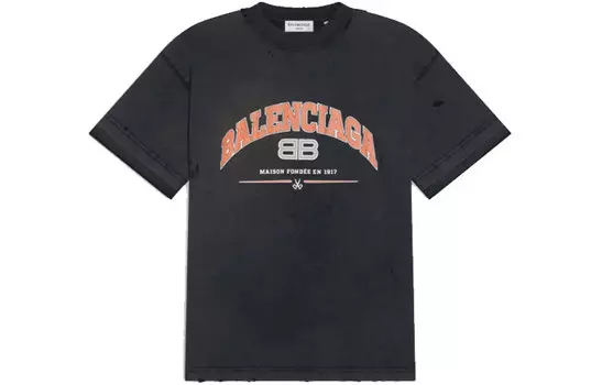 Футболка женская Balenciaga Medium Fit, черный
