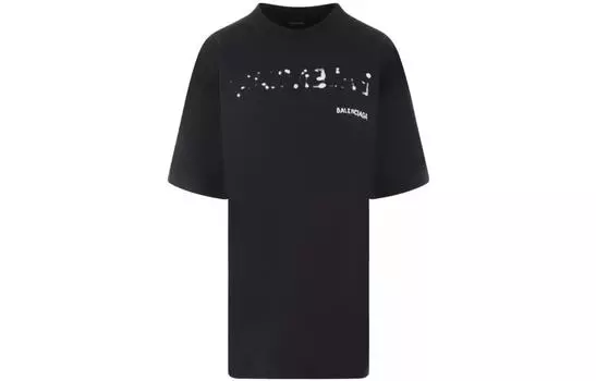 Футболка женская Balenciaga Large Fit, черный / белый