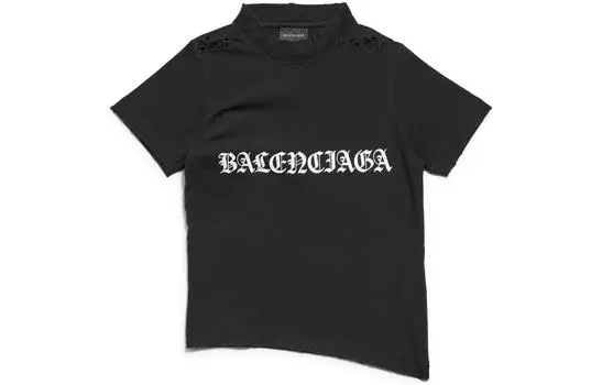 Футболка женская Balenciaga Gothic Type, черный