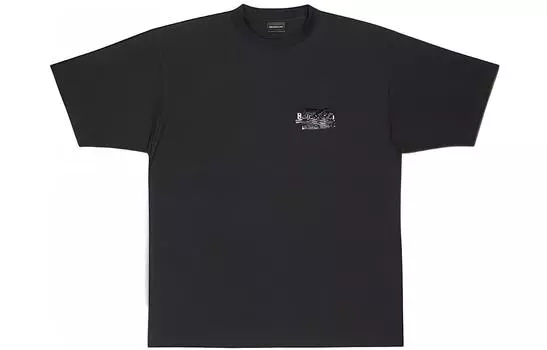 Balenciaga Женская футболка, цвет Black