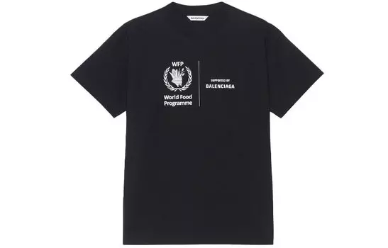 Футболка женская Balenciaga World Food Programme, черный
