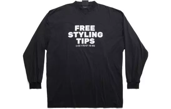 Футболка женская Balenciaga Free Styling Tips, черный