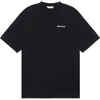 Футболка женская Balenciaga Letter Logo, черный