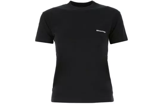 Футболка женская Balenciaga приталенная, черный