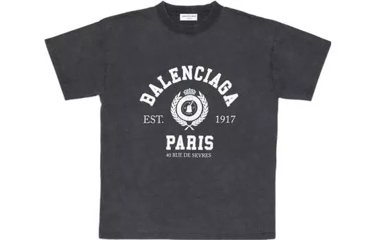 Футболка женская Balenciaga College 1917, черный
