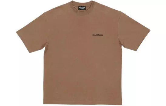 Футболка женская Balenciaga с короткими рукавами, коричневый