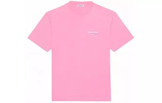 Футболка женская Balenciaga с логотипом, розовый