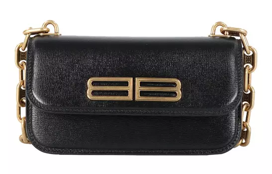Balenciaga Женская кожаная сумка через плечо Gossip XS, черная
