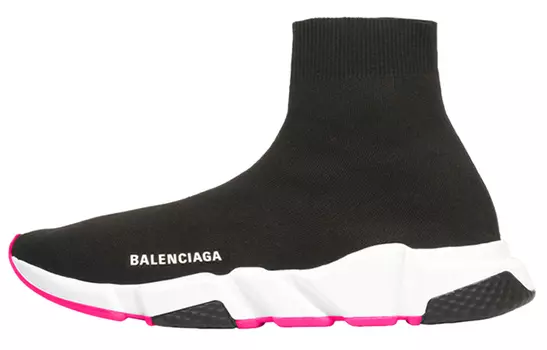 Кеды Balenciaga Speed Lifestyle Women, черный/белый/розовый