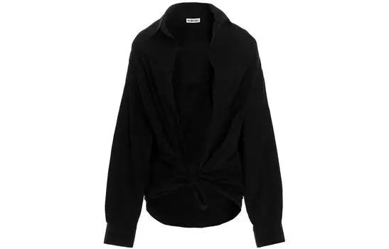 Рубашка женская Balenciaga Gathered-detail, черный