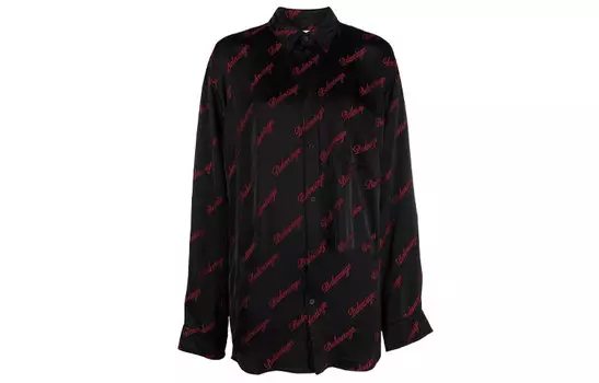 Рубашка женская Balenciaga, черный / красный