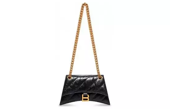 Balenciaga Женская сумка через плечо Crush XS Chain, черная