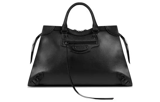 Balenciaga Женская сумка-туба Neo Classic из зернистой телячьей кожи, черная