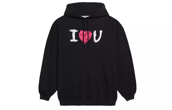 Толстовка женская Balenciaga I Love U, черный