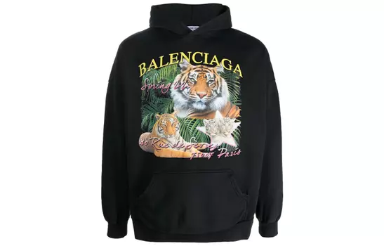 Толстовка женская Balenciaga Year Of The Tiger, черный