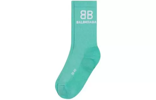 Balenciaga Женские носки до колена, 1 двухместный (голубое озеро)