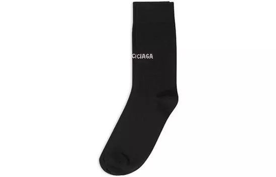 Balenciaga Женские Носки до середины икры, цвет Black (1 Pack)