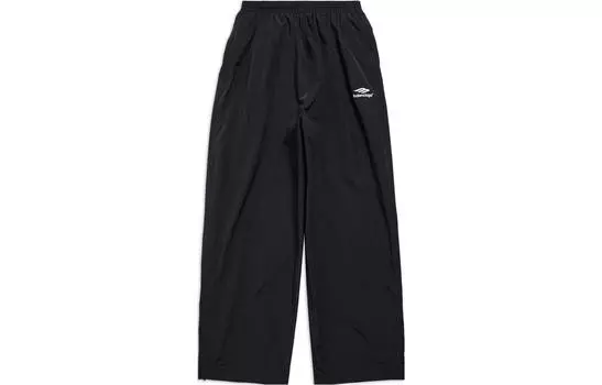 Брюки женские Balenciaga с логотипом, черный