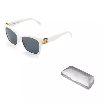 Солнцезащитные очки Balenciaga женские, белый / золотой