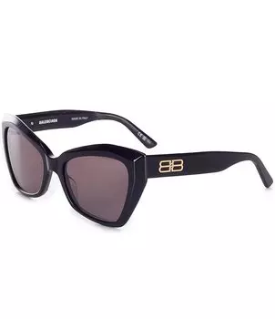 Balenciaga Женские солнцезащитные очки-бабочки BB0271S 56 мм, черный