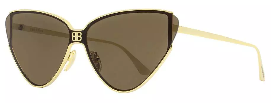 Balenciaga Женские солнцезащитные очки Cateye BB0191S 002 Золотые 99 мм