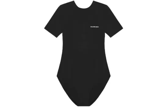 Balenciaga Женский цельный купальник, цвет Black