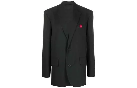 Пиджак женский Balenciaga с логотипом, черный