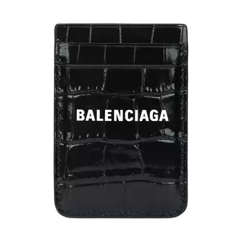 Balenciaga Женский держатель карт из телячьей кожи, черный