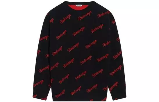 Свитер женский Balenciaga, черный / красный