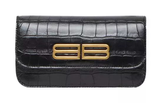 Balenciaga Женский кошелек Gossip на цепочке, черный