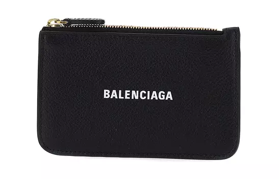 Balenciaga Женский кошелек из коровьей кожи, черный