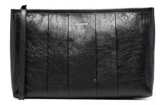 Balenciaga Женский кожаный клатч Barbes, черный