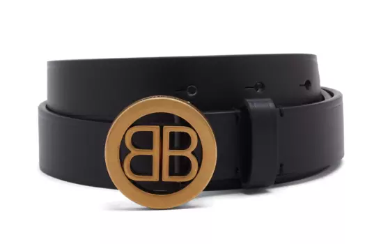 Женский ремень Balenciaga с буквами, черный
