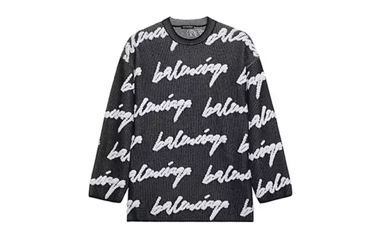 Свитер женский Balenciaga с логотипом, черный
