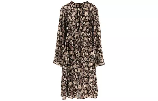 Balenciaga Женское Платье с Длинными Рукавами, цвет Black