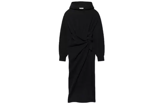 Платье Balenciaga с длинными рукавами, черный