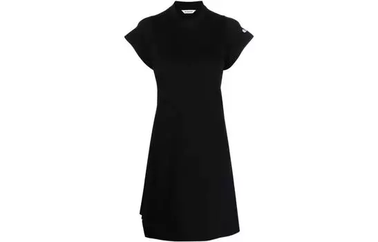 Платье Balenciaga с короткими рукавами, черный