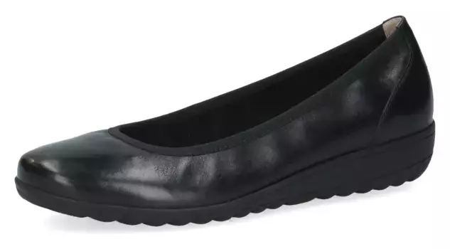 Балерина Caprice, туфли на танкетке, тапочки с прогулочной подошвой из пузырьков воздуха, черный