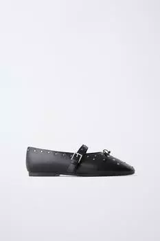 Балерины с шипами ZARA, черный