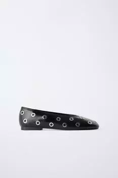 Балерины с шипами ZARA, черный