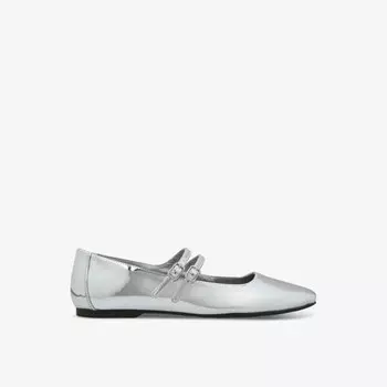 Балетки Alisah из искусственной кожи с двойным ремешком Steve Madden, серебряный